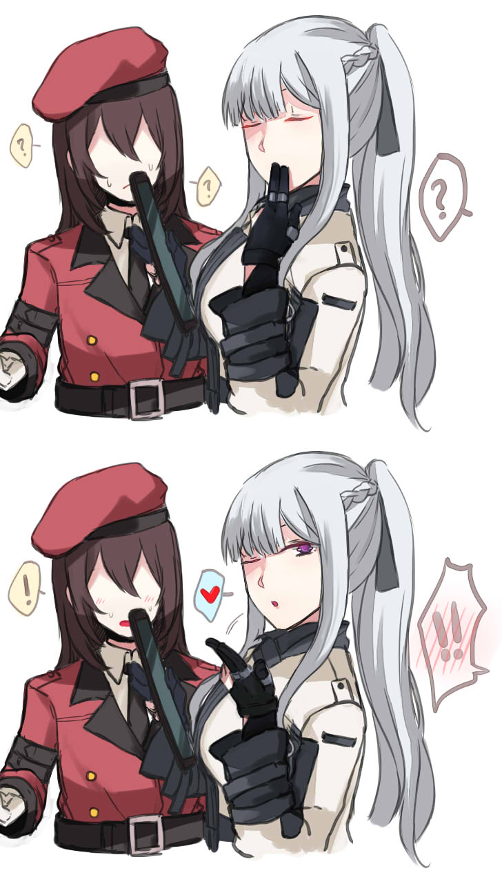 ak-12 and female commander (girls' frontline) drawn by hinagi_(fox_priest)