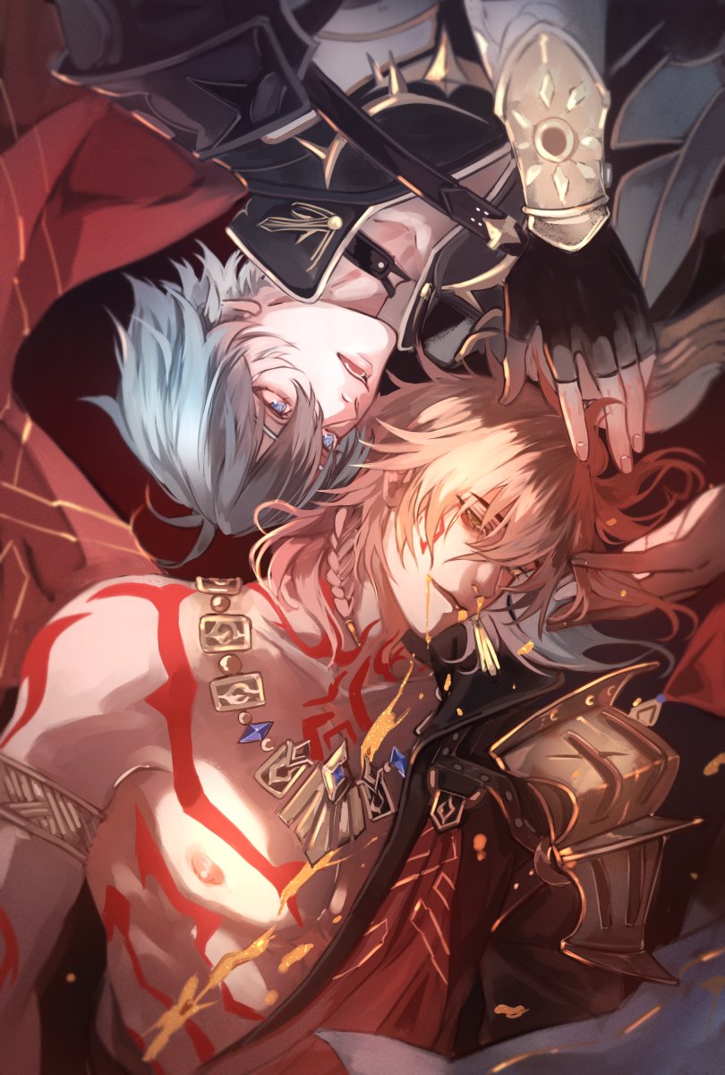 phainon and mydei (honkai and 1 more) drawn by katagawa_mika