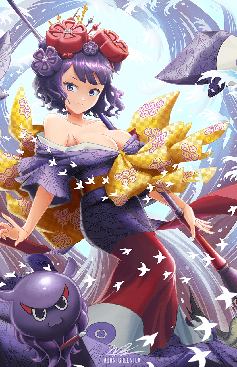 katsushika hokusai (fate and 1 more) drawn by burnt_green_tea