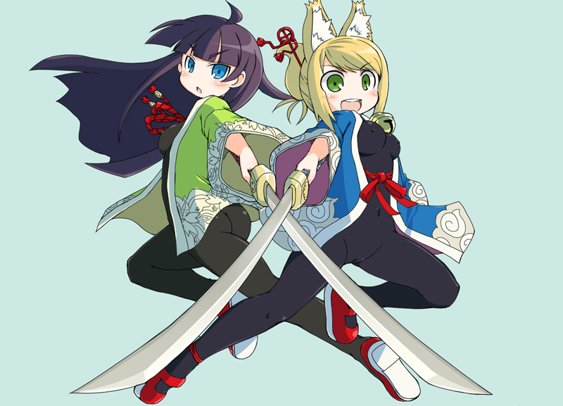 samurai, namuna, and ran (7th dragon) drawn by naitou_kouse