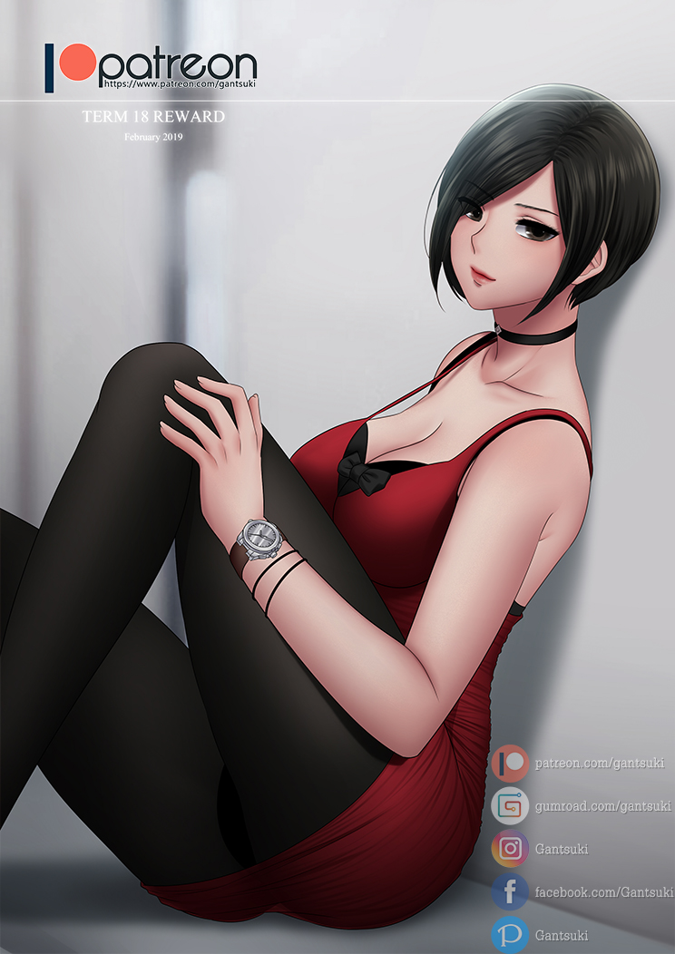 ada wong (resident evil and 1 more) drawn by gantsuki