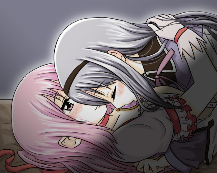 akemi homura and kaname madoka (mahou shoujo madoka magica) drawn by athyra