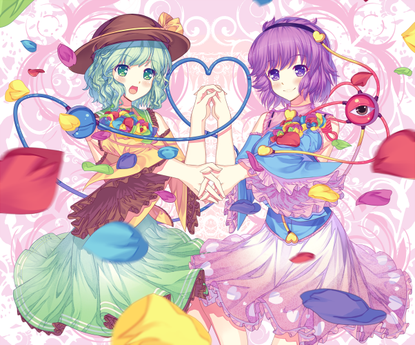 komeiji koishi and komeiji satori (touhou) drawn by xiaoai