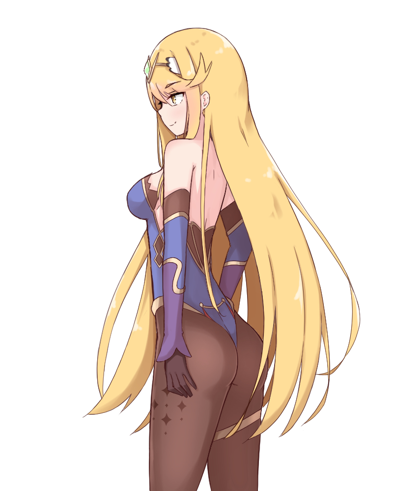 mona and mythra (genshin impact and 2 more) drawn by chirun0