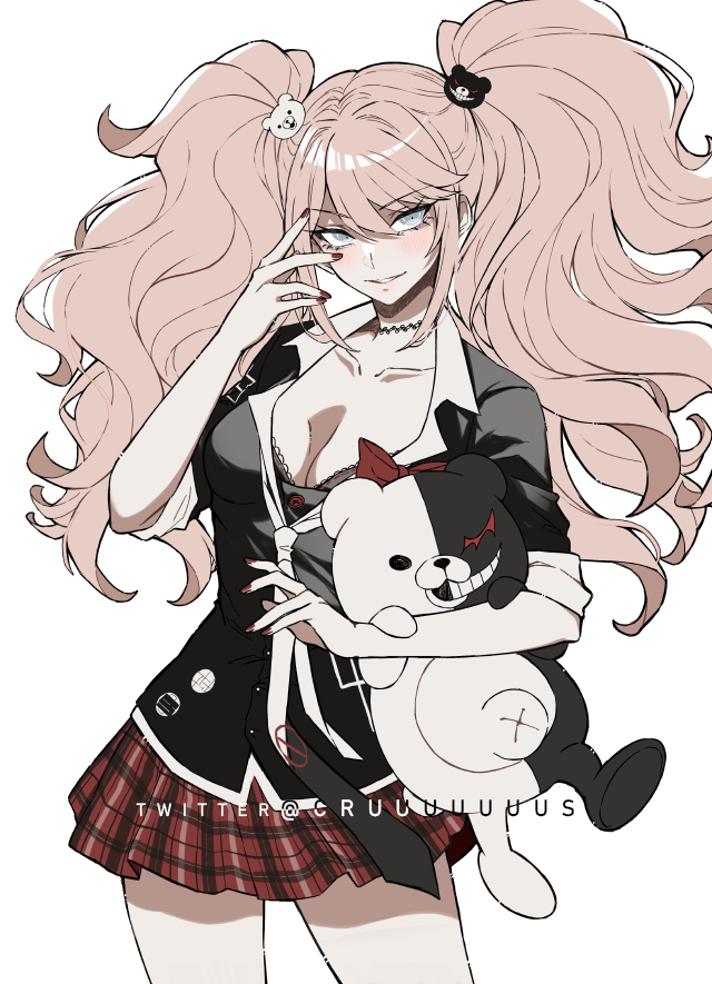 enoshima junko and monokuma (danganronpa and 1 more) drawn by criis-chan