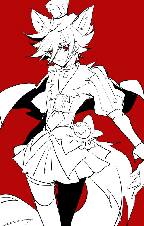 kenjou akira and cure chocolat (precure and 1 more) drawn by heke