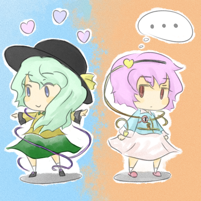 komeiji koishi and komeiji satori (touhou) drawn by mero_mm