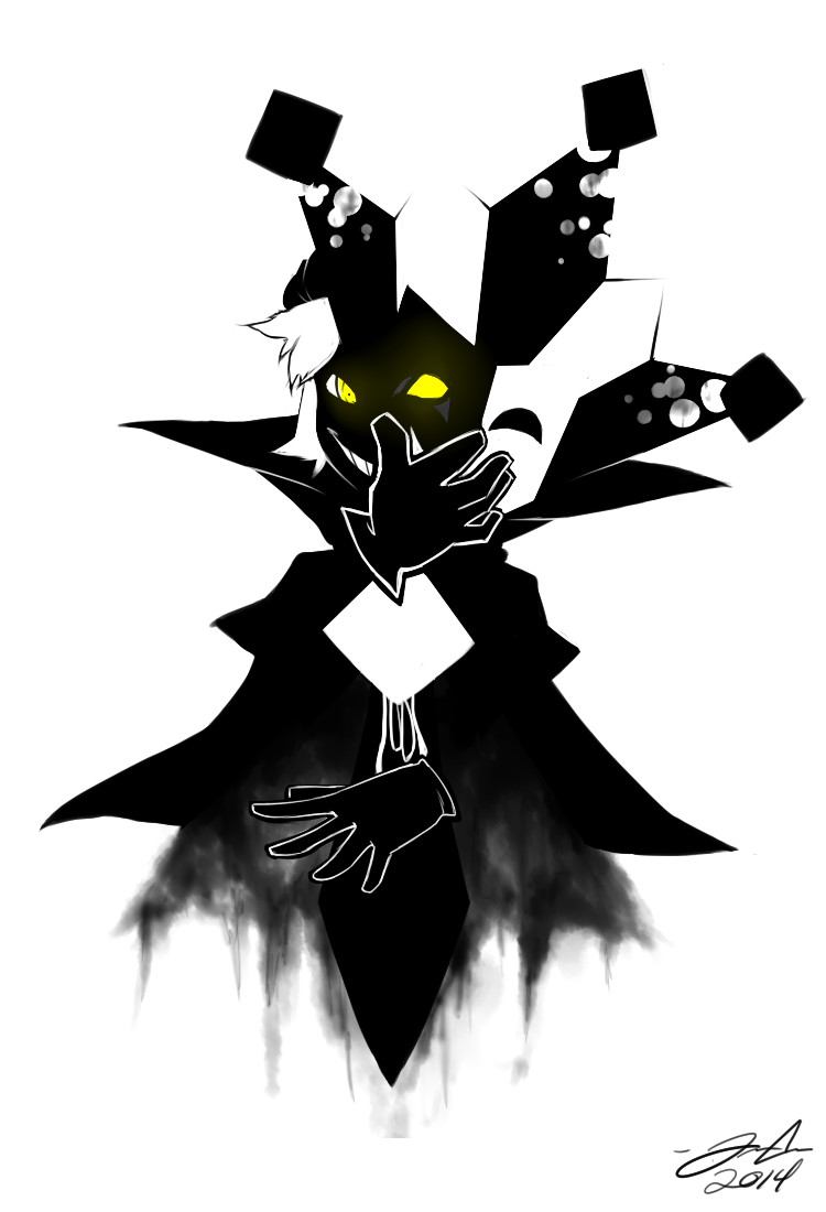 dimentio (mario and 2 more) drawn by boomsheika