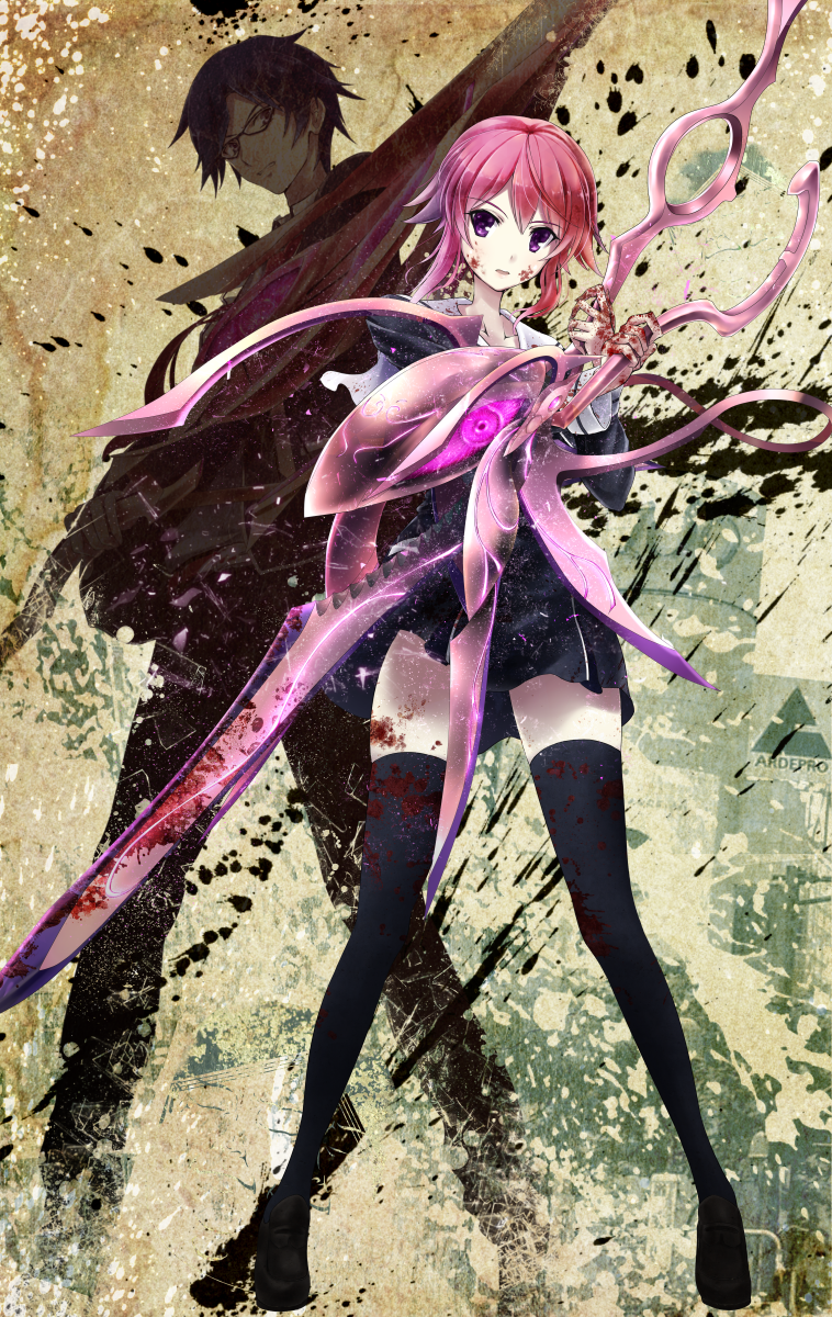 onoe serika and miyashiro takuru (chaos;child) drawn by cry-planet