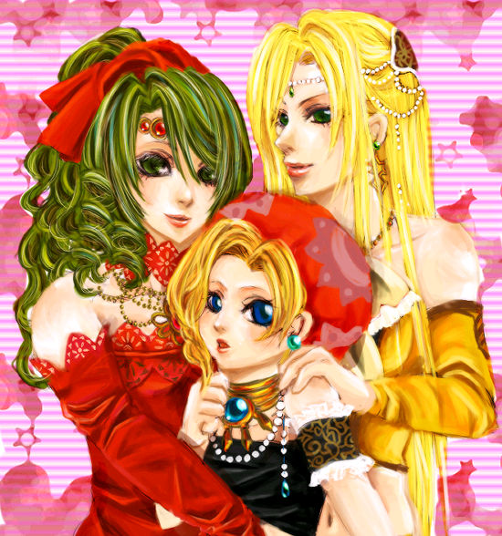 terra branford, celes chere, and relm arrowny (final fantasy and 1 more) drawn by ew42613833