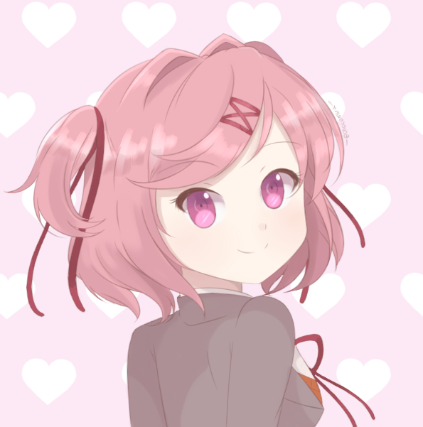 natsuki (doki doki literature club) drawn by chocomiru