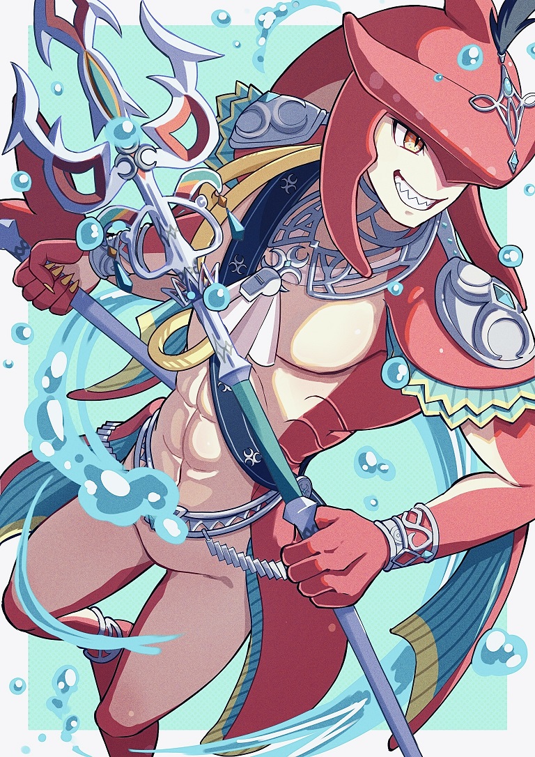 sidon (the legend of zelda and 1 more) drawn by tebasashi_(ewfewsfsf)