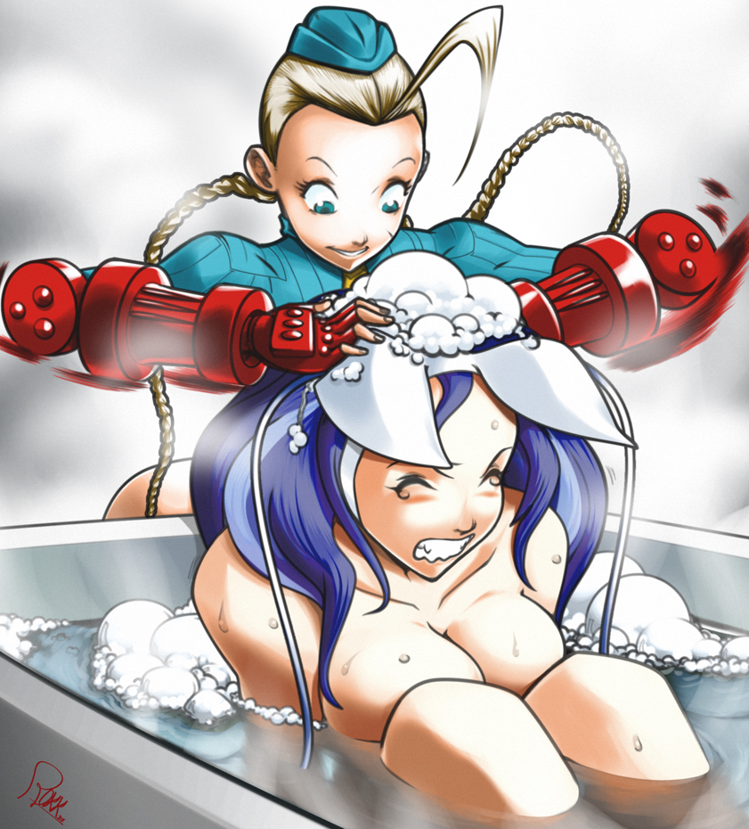 cammy white and felicia (street fighter and 3 more) drawn by johnrokk