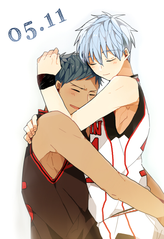 kuroko tetsuya and aomine daiki (kuroko no basuke) drawn by makokera4974