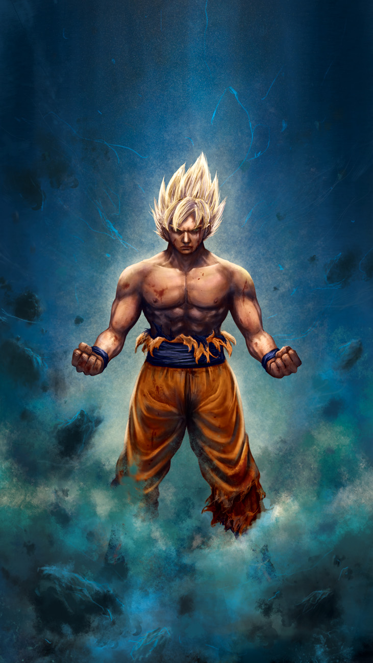 son goku (dragon ball and 1 more) drawn by yama_moto