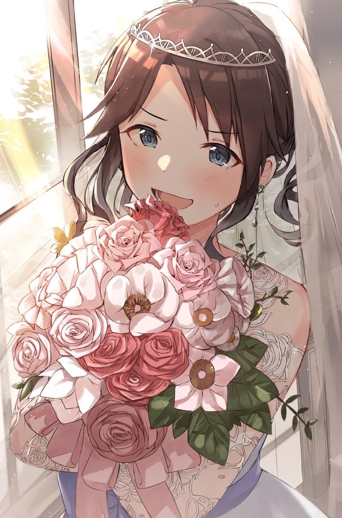 mitsumine yuika (idolmaster and 1 more) drawn by hanetsuka