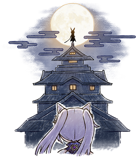 keqing, yae sakura, and yae kasumi (genshin impact and 3 more) drawn by ruuha-