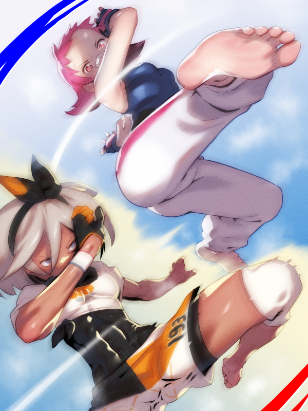 bea and maylene (pokemon and 2 more) drawn by soon_(c-u-soon)