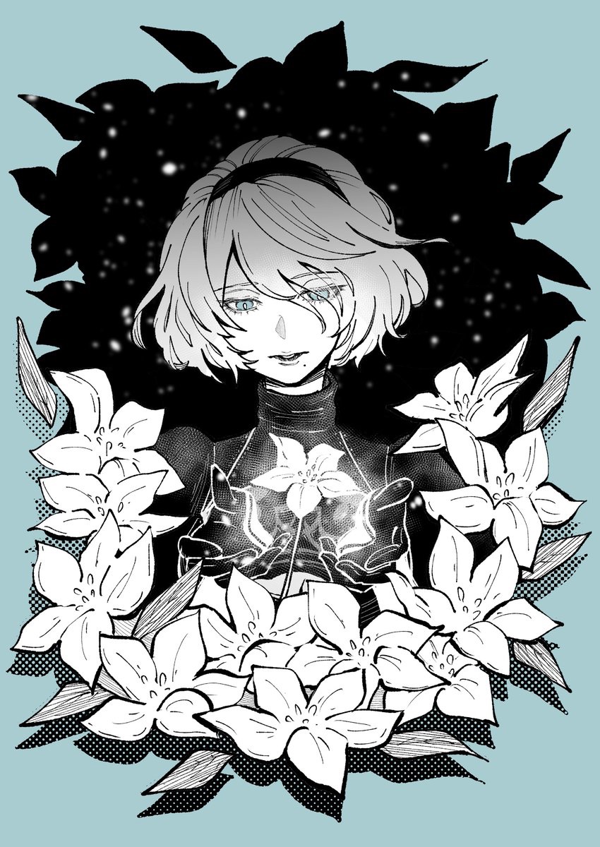 2b (nier and 1 more) drawn by abeinoddword