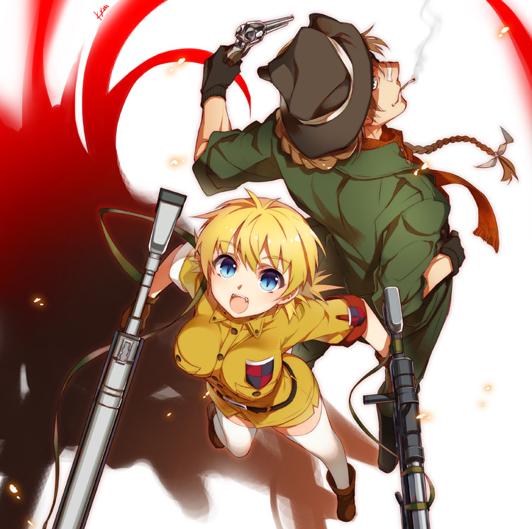 seras victoria and pip bernardotte (hellsing) drawn by kayama_(fukayama)