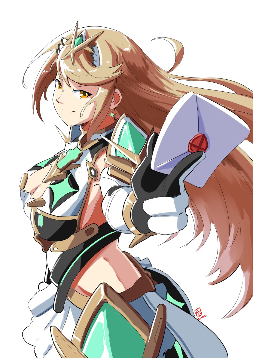 mythra (xenoblade chronicles and 2 more) drawn by automatic_giraffe