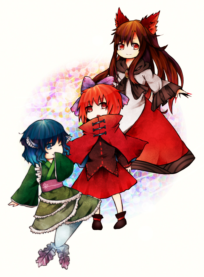 imaizumi kagerou, sekibanki, and wakasagihime (touhou and 1 more) drawn by soraki_(marisa_syou)