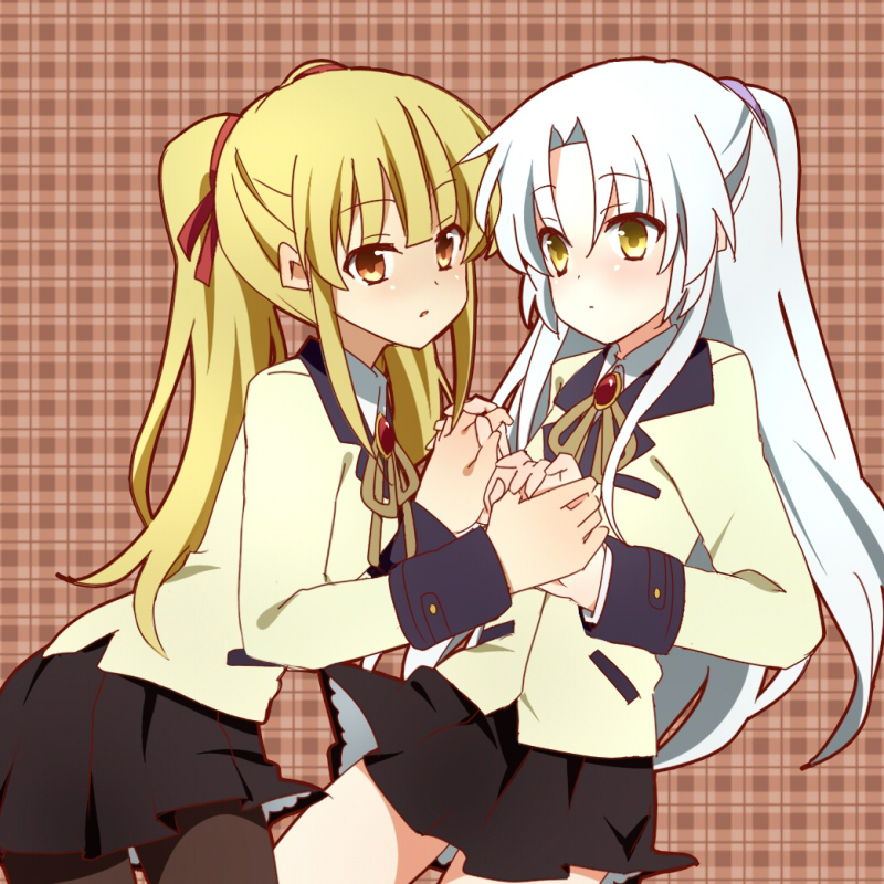 tachibana kanade and yusa (angel beats!) drawn by shacttainw