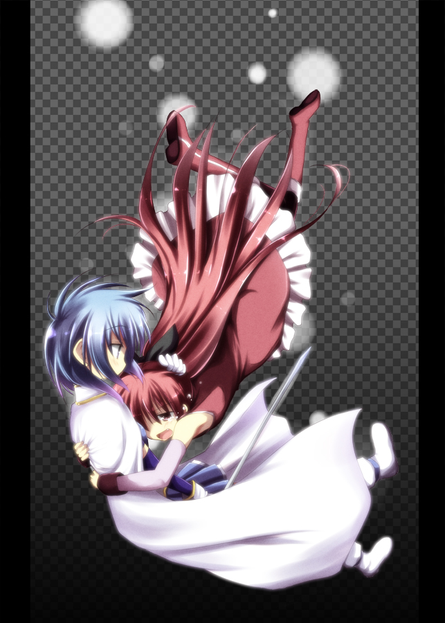 miki sayaka and sakura kyoko (mahou shoujo madoka magica) drawn by akane_souichi