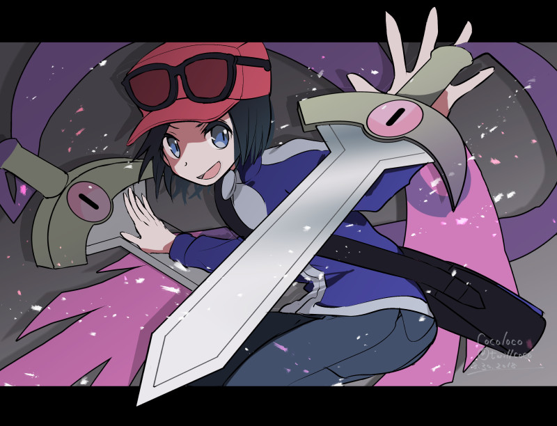 calem and doublade (pokemon and 1 more) drawn by cocoloco