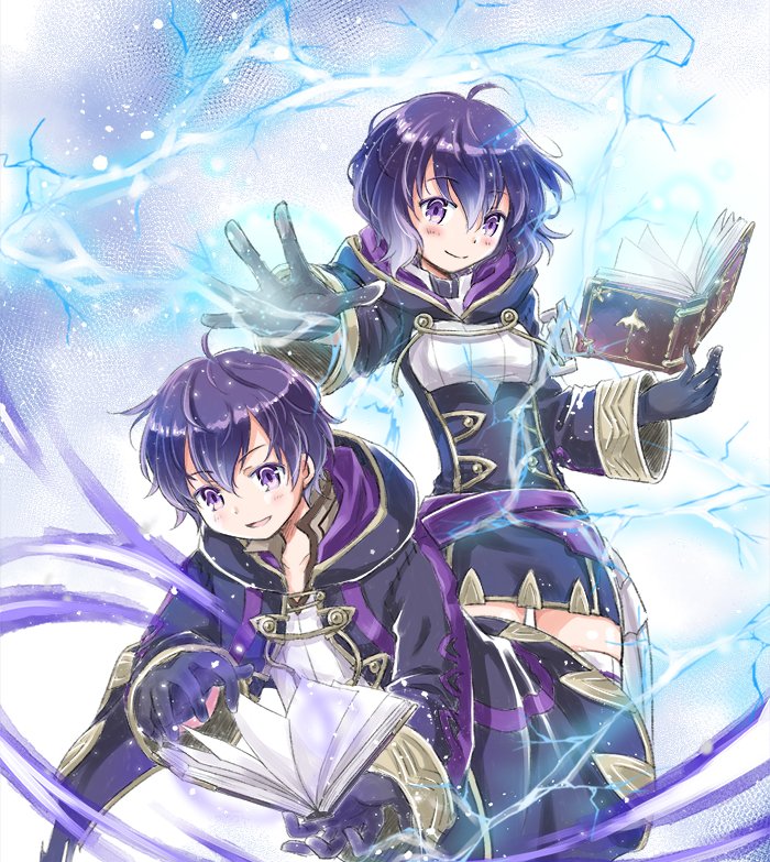 female morgan and male morgan (fire emblem and 2 more) drawn by mizuna_tomomi