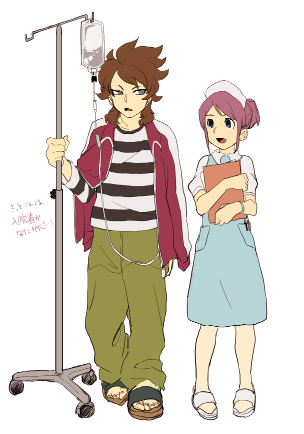 fudou akio and kudou fuyuka (inazuma eleven go and 1 more) drawn by gorgomm