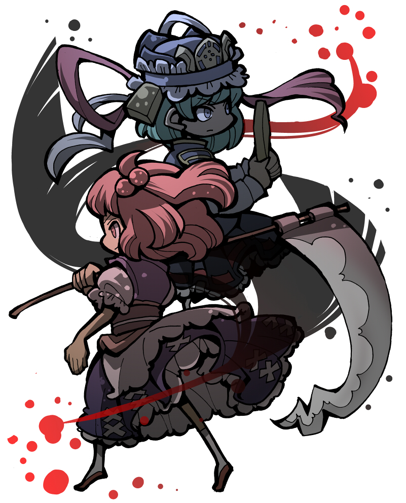 shiki eiki and onozuka komachi (touhou) drawn by hounori