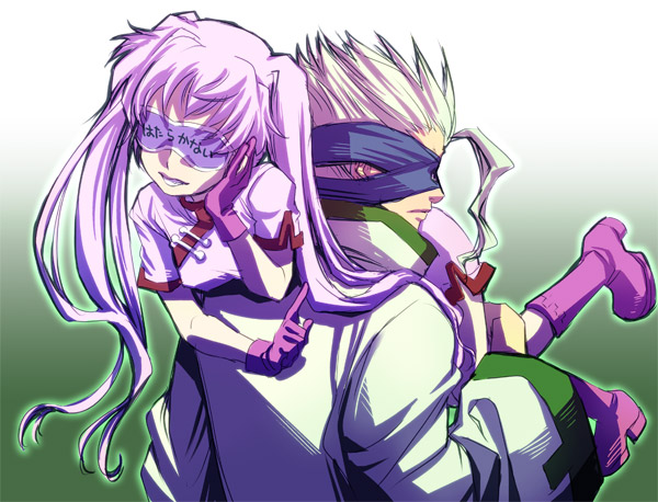 tachiarai kiruko and choujabaru tokemichi (medaka box) drawn by suika_(suika-dokei)