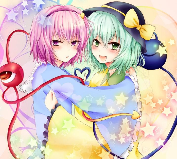 komeiji koishi and komeiji satori (touhou) drawn by aosa_(electricspark)