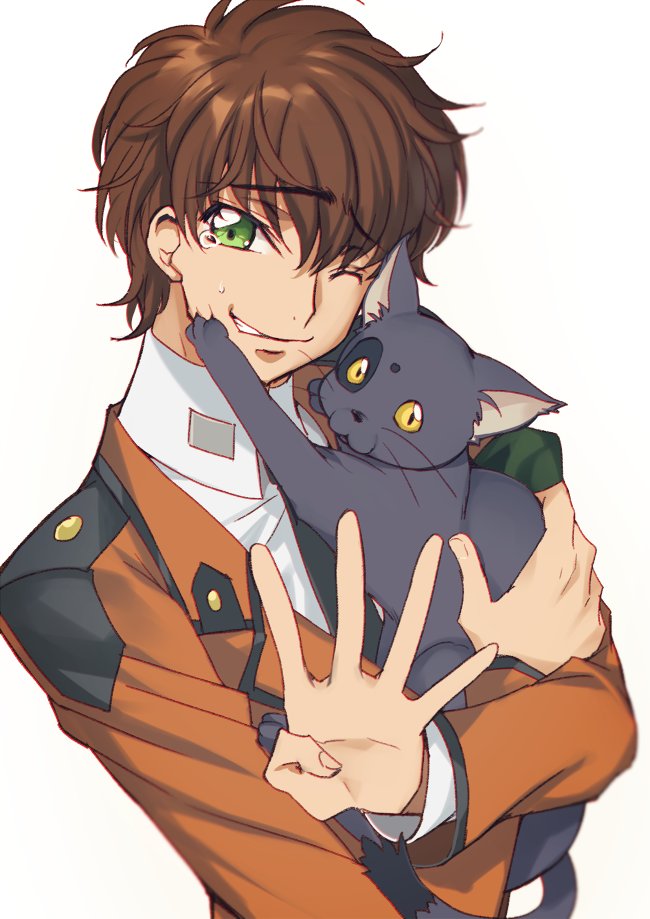 kururugi suzaku and arthur (code geass) drawn by creayus