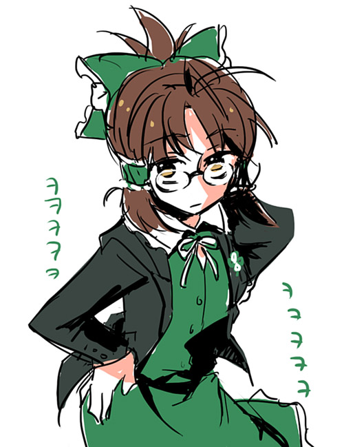 hakurei reimu and akizuki ritsuko (touhou and 1 more) drawn by nightea