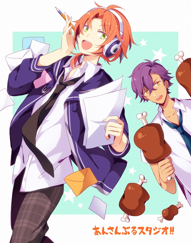 tsukinaga leo and otogari adonis (ensemble stars!) drawn by kina_(446964)