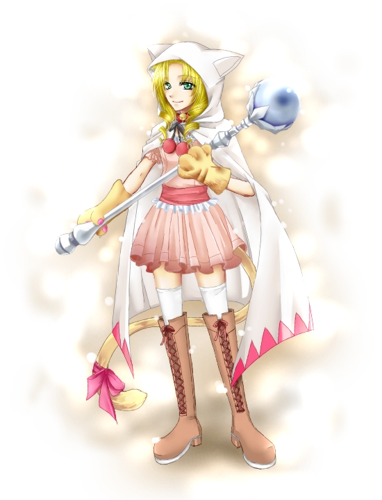 zidane tribal, white mage, and devout (final fantasy and 1 more) drawn by jizhizhu