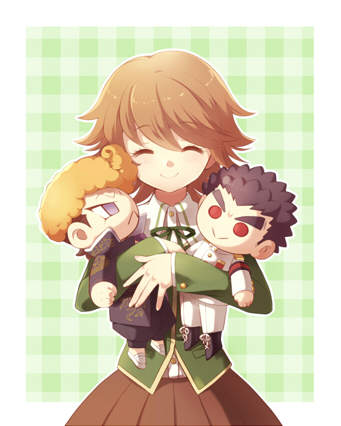 fujisaki chihiro, ishimaru kiyotaka, and owada mondo (danganronpa and 1 more) drawn by sun_trial