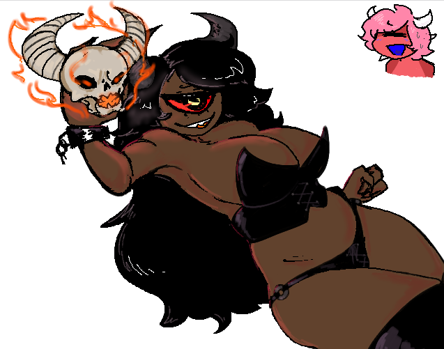 cacodemon, lost soul, and pain elemental (doom) drawn by ouchface
