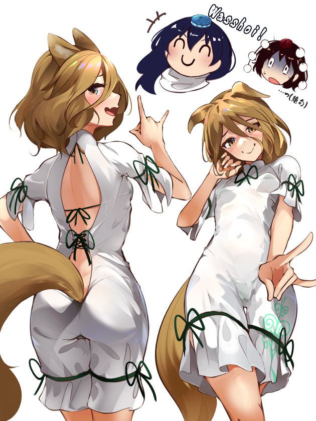 shameimaru aya, kudamaki tsukasa, and iizunamaru megumu (touhou) drawn by 13-gou