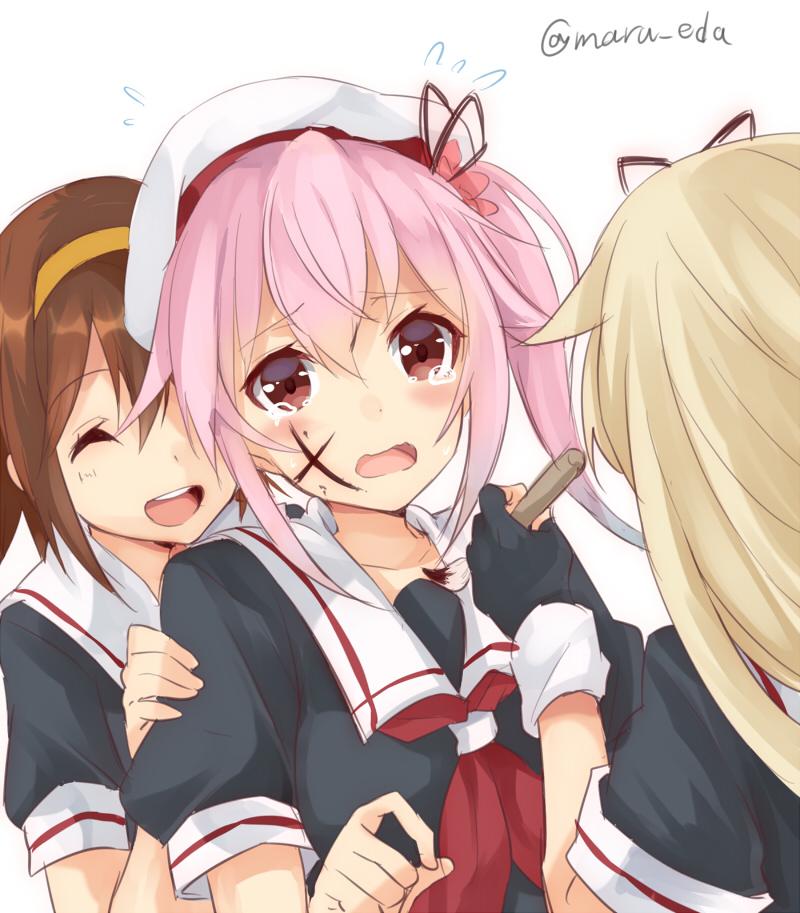 yuudachi, shiratsuyu, and harusame (kantai collection) drawn by maruki_(punchiki)