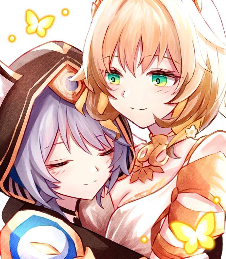 aglaea and cipher (honkai and 1 more) drawn by yoi_(a27963244)