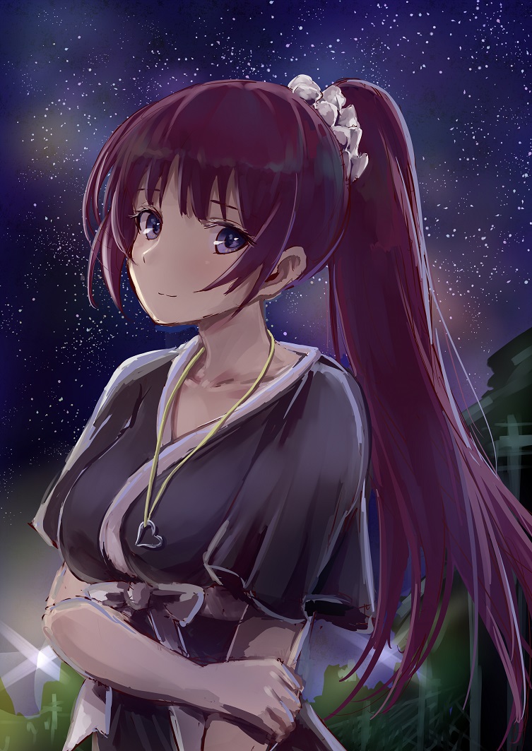 senjougahara hitagi (monogatari) drawn by takeashiro