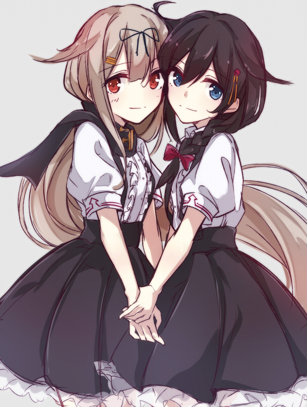 shigure, yuudachi, shigure kai ni, and yuudachi kai ni (kantai collection) drawn by berukko