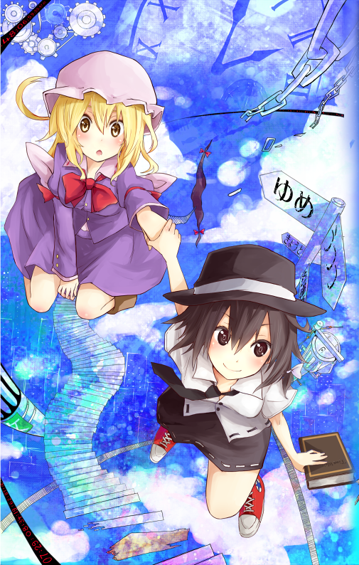 usami renko and maribel hearn (touhou) drawn by shiroshi_(denpa_eshidan)