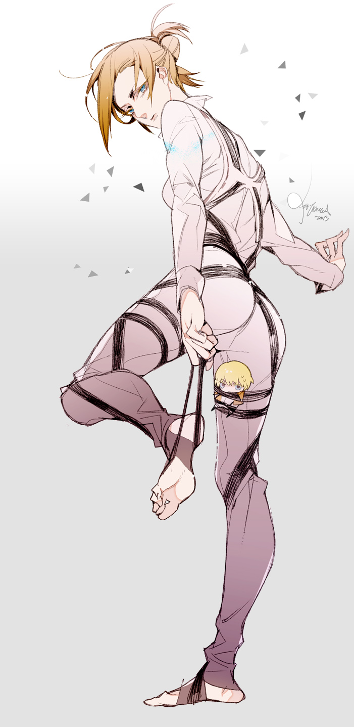 armin arlert and annie leonhart (shingeki no kyojin) drawn by antenna_(draconian)