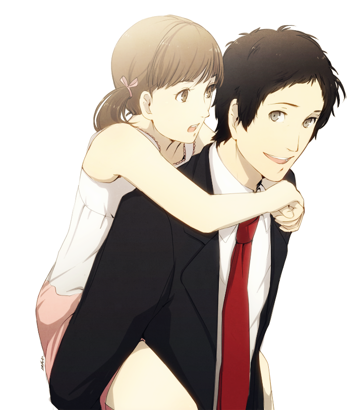doujima nanako and adachi tooru (persona and 1 more) drawn by hanpetos