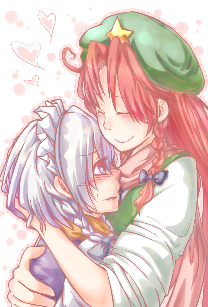 izayoi sakuya and hong meiling (touhou) drawn by penya