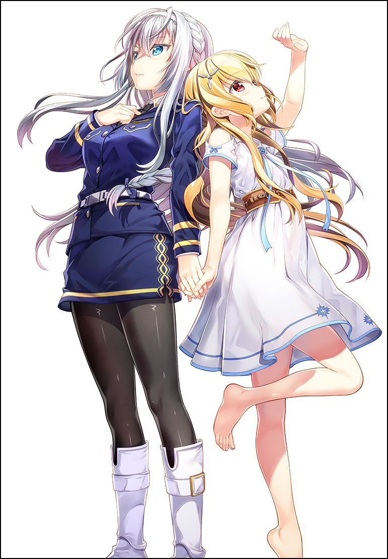 rusalka evereska and amy (senyoku no sigrdrifa) drawn by fujima_takuya